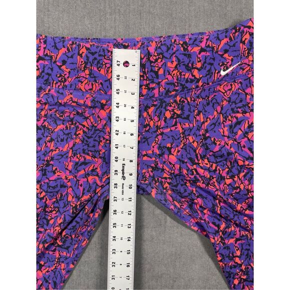 Nike Dri-FIT Leggings Women XL Purple Pink Athletic Training Colorful Athleisure - Picture 7 of 11
